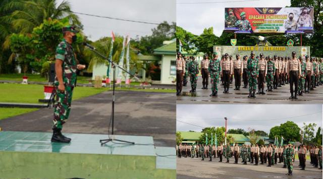 Danrindam II/Swj Kolonel Inf Nugroho Imam Santoso buka Latihan Kolaborasi Pendidikan Terintegrasi TNI AD dan POLRI TA 2021. FOTO : PENDAM II/SWJ