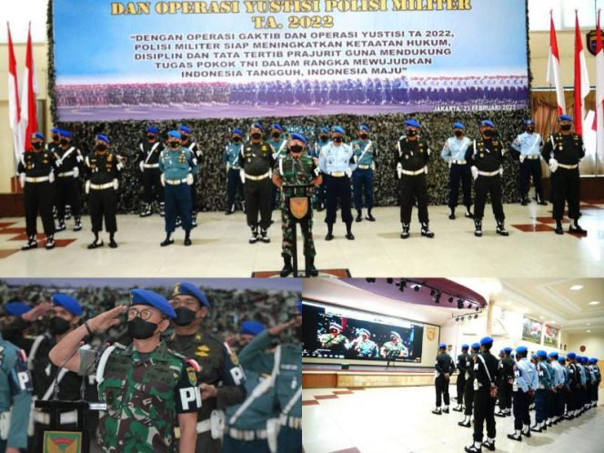 POM TNI Gelar Operasi Gaktib Dan Yustisi TA 2022 Di Wilayah Kodam II/Swj (Foto/Pendam Swj)