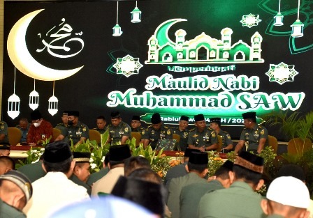 Peringatan Maulid Nabi Muhammad SAW 1444 H Di Makodam II/Swj (Foto. Pendam II/Swj)