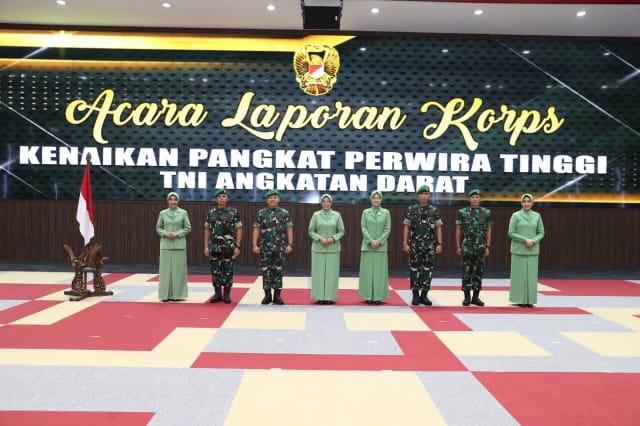 Kasad Terima Laporan Kenaikan Pangkat 22 Pati TNI AD (Dispenad)