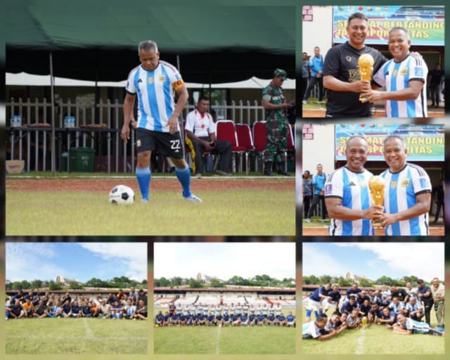 Big Match 2022, Pangdam XVII/Cenderawasih Pimpin Eksibisi Forkopimda Papua Dengan Para Pimpinan Instansi Di Stadion Mandala