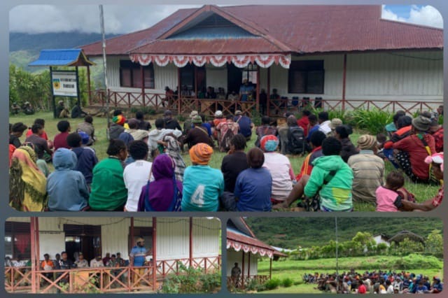 Ciptakan Rasa Aman, Satgas Yonif 143/TWEJ Pelopori Siskamling Di Pedalaman Papua