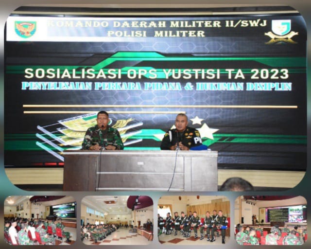 Pomdam II/Sriwijaya Sosialisasikan Operasi Gaktib Dan Yustisi Kepada Prajurit Dan PNS Kodam II/Swj