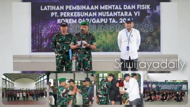 Korem 042/Gapu Gelar Pelatihan Pembinaan Mental dan Disiplin Bagi Karyawan PTPN VI Jambi/ FOTO ; Istimewa