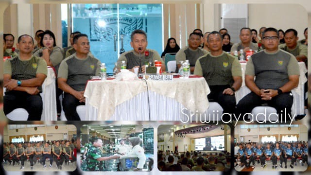 Pangdam II/Sriwijaya Ikuti Acara Grand Launching App ETWP -  AD dan Penyerahan Simbolis GAM PNS TNI AD Melalui Vicon (Pendam Sriwijaya)