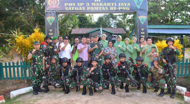 Danrem 174/ATW Brigjen TNI Agus Widodo Lakukan Pengecekan Pos-Pos Pamtas Wilhanrat RI-PNG (Foto : Ist)