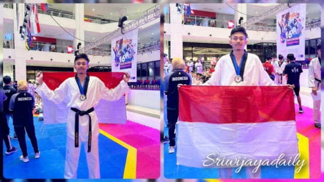 Harumkan Indonesia, Serda Adam Yazid Raih Medali Emas pada 6TH Asean Taekwondo Championship di Filipina. (FOTO : DISPENAD)