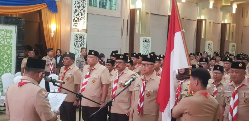 Kolonel Inf Marsal Denny saat mengikuti pelantikan Sebagai Wakil Kamabicab Kota Jambi. (Foto. Dimjambi)