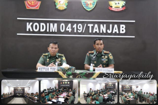Kodim 0419/Tanjab Terima Kunjungan Tim Wasrik Post Audit Itdam II/Sriwijaya (Dok/Pendim0419tanjab)