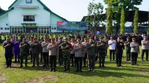 Wujud Sinergitas dan Soliditas, TNI-Polri di Jambi Gelar Apel Bareng (Foto/IST)